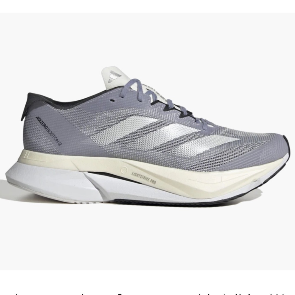 Adidas Women's Adizero Boston 12 Running Shoes in Violet Silver